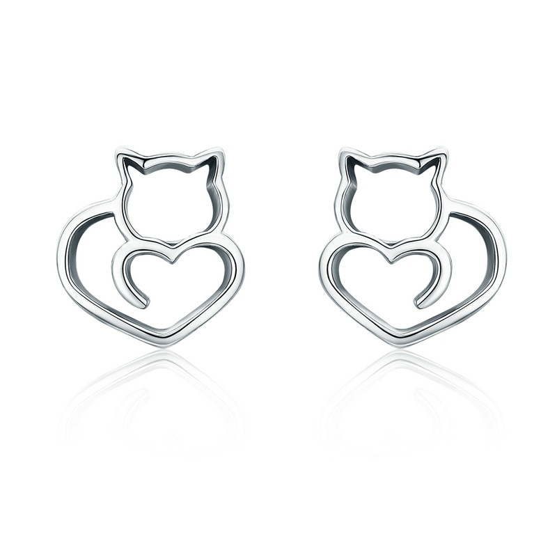 925 Sterling Silver Cat Pendant Necklace