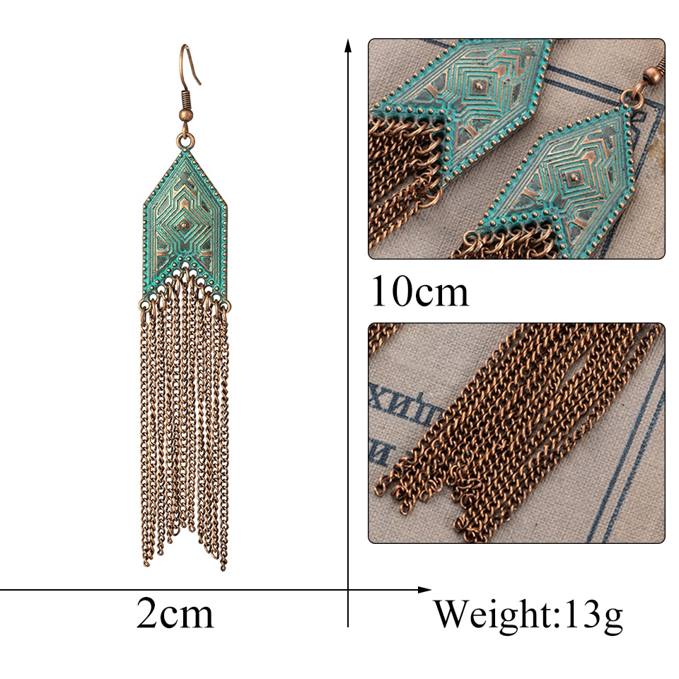 Women's Boho Colorful Drop Earrings